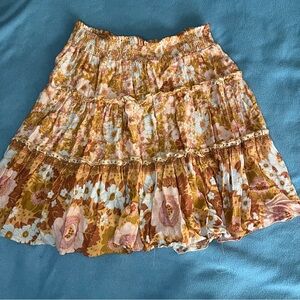 NWT Cynthia Rowley Multicolor Floral Tiered Skirt